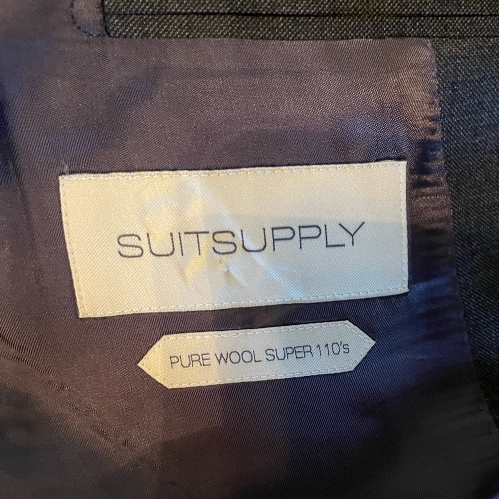 Suitsupply Grey Lazio 42R Slim Fit Super Wool 110s Suit - Picture 5 of 7